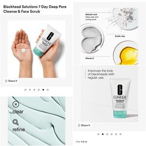 Clinique Deep Pore Blackhead and Face Scrub/Mask